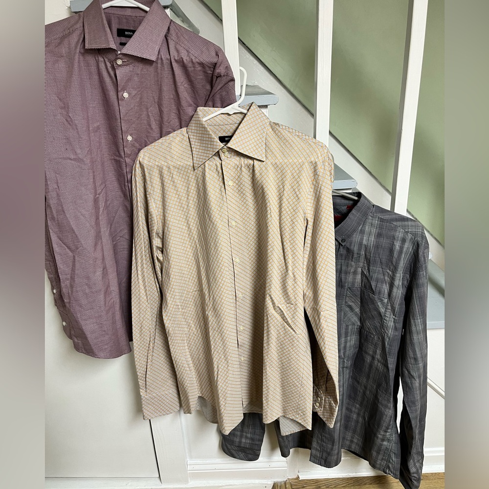 3 Hugo Boss dress shirts